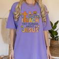 I Teach Tiny Humans About Jesus Christian Teacher Religious Women's Comfort Colors T-Shirt Violet