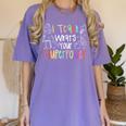 I Teach What's Your Superpower Teacher Teaching For Men Women Women's Comfort Colors T-Shirt Violet