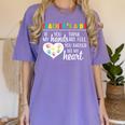 Teacher Aide Appreciation Cute Heart Tee For Women Women's Comfort Colors T-Shirt Violet Teacher Aide Appreciation Cute Heart Tee For Women Women's Comfort Colors T-Shirt Violet