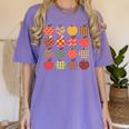 Teacher Apple Back To School Art For School Supplies Women's Comfort Colors T-Shirt Violet Teacher Apple Back To School Art For School Supplies Women's Comfort Colors T-Shirt Violet