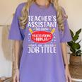 Teacher Assistant Teaching School Ninja Appreciation Women's Comfort Colors T-Shirt Violet Teacher Assistant Teaching School Ninja Appreciation Women's Comfort Colors T-Shirt Violet