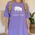 Teacher Bear For Educators Teacher Appreciation Women's Comfort Colors T-Shirt Violet Teacher Bear For Educators Teacher Appreciation Women's Comfort Colors T-Shirt Violet