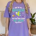 Teacher We All Different But In This Class We Swim Together Women's Comfort Colors T-Shirt Violet Teacher We All Different But In This Class We Swim Together Women's Comfort Colors T-Shirt Violet