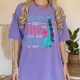 Teacher Dinosaurs Didnt Read Look What Happened Book Reading Women's Comfort Colors T-Shirt Violet Teacher Dinosaurs Didnt Read Look What Happened Book Reading Women's Comfort Colors T-Shirt Violet