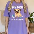 Teacher My Dog Ate My Lesson Plans School Staff Women's Comfort Colors T-Shirt Violet Teacher My Dog Ate My Lesson Plans School Staff Women's Comfort Colors T-Shirt Violet