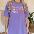 Teacher And Firefighter Wife Shirt Teacher Life Fire Wife Women's Comfort Colors T-Shirt Violet Teacher And Firefighter Wife Shirt Teacher Life Fire Wife Women's Comfort Colors T-Shirt Violet