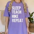 Teacher Hiking Shirt Teaching Hiker T Shirt Women's Comfort Colors T-Shirt Violet Teacher Hiking Shirt Teaching Hiker T Shirt Women's Comfort Colors T-Shirt Violet