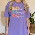 Teacher Kindness Compassion Confidence Teaching Women's Comfort Colors T-Shirt Violet
