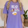 Teacher Library Read Book Club Piggie Elephant Pigeons Men Women Kids Women's Comfort Colors T-Shirt Violet Teacher Library Read Book Club Piggie Elephant Pigeons Men Women Kids Women's Comfort Colors T-Shirt Violet