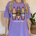 Teacher Life Teach Love Inspire Pencils Inspirational Women Women's Comfort Colors T-Shirt Violet Teacher Life Teach Love Inspire Pencils Inspirational Women Women's Comfort Colors T-Shirt Violet