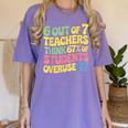 Teacher Overuse 67 Teacher Women's Comfort Colors T-Shirt Violet Teacher Overuse 67 Teacher Women's Comfort Colors T-Shirt Violet