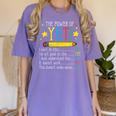 Teacher Power Of Yet Cant Do This Inspirational Women Men Women's Comfort Colors T-Shirt Violet Teacher Power Of Yet Cant Do This Inspirational Women Men Women's Comfort Colors T-Shirt Violet