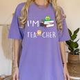 Teacher Puns I'm Tea-Cher Tea Lover Fun Teacher For Men Women Women's Comfort Colors T-Shirt Violet