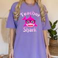 Teacher Shark Female Teacher Women's Comfort Colors T-Shirt Violet Teacher Shark Female Teacher Women's Comfort Colors T-Shirt Violet
