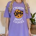 Teacher Shirt I Teach Smart Cookies Shirt Nerd Tee Women's Comfort Colors T-Shirt Violet Teacher Shirt I Teach Smart Cookies Shirt Nerd Tee Women's Comfort Colors T-Shirt Violet