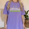 Teacher Superhero Student Educator Special Education Women's Comfort Colors T-Shirt Violet