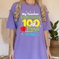 My Teacher Survived 100 Days Of Me Women's Comfort Colors T-Shirt Violet