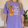 Teacher Thanksgiving I Teach The Cutest Turkeys In The Patch Women's Comfort Colors T-Shirt Violet Teacher Thanksgiving I Teach The Cutest Turkeys In The Patch Women's Comfort Colors T-Shirt Violet