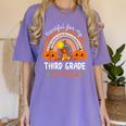 Teacher Thanksgiving Thankful For My Third Grade Turkeys Women's Comfort Colors T-Shirt Violet