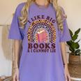 Teacher-TShirt I Like Big Books & I Cannot Lie Reading For Women Women's Comfort Colors T-Shirt Violet