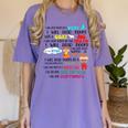 Teacher I Will Read Book On Boat Kids Women Bookworm Women's Comfort Colors T-Shirt Violet Teacher I Will Read Book On Boat Kids Women Bookworm Women's Comfort Colors T-Shirt Violet