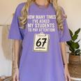 Teachers 67 Meme Women's Comfort Colors T-Shirt Violet Teachers 67 Meme Women's Comfort Colors T-Shirt Violet
