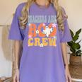 Teachers Aide Boo Crew Ghost Groovy Halloween For Women Women's Comfort Colors T-Shirt Violet Teachers Aide Boo Crew Ghost Groovy Halloween For Women Women's Comfort Colors T-Shirt Violet