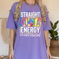 Teacher's Assistant Straight Outta Energy Teaching Tie Dye For Men Women Women's Comfort Colors T-Shirt Violet