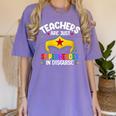 Teachers Are Just Superheroes In Disguise School Women Men Women's Comfort Colors T-Shirt Violet Teachers Are Just Superheroes In Disguise School Women Men Women's Comfort Colors T-Shirt Violet