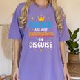 Teachers Are JUST Superheroes Fun School Women's Comfort Colors T-Shirt Violet Teachers Are JUST Superheroes Fun School Women's Comfort Colors T-Shirt Violet
