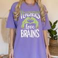 Teachers Love Zombie Teacher Halloween Fun Women's Comfort Colors T-Shirt Violet