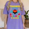 Teachers Are Superheroes – Fun Appreciation Women's Comfort Colors T-Shirt Violet