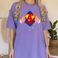 Teachers Are Superheroes 4th Grade Super Teacher Staff Men Women Women's Comfort Colors T-Shirt Violet