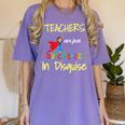 Teachers Are Superheroes First Day School T-Shirt Women's Comfort Colors T-Shirt Violet Teachers Are Superheroes First Day School T-Shirt Women's Comfort Colors T-Shirt Violet