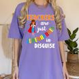 Teachers Are Superheroes Graduation School Teachers Women's Comfort Colors T-Shirt Violet Teachers Are Superheroes Graduation School Teachers Women's Comfort Colors T-Shirt Violet