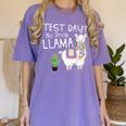 Teachers Testing Day Test Day No Prob Llama Teacher Women's Comfort Colors T-Shirt Violet Teachers Testing Day Test Day No Prob Llama Teacher Women's Comfort Colors T-Shirt Violet