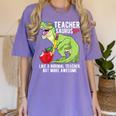 Teachersaurus Rex Dinosaur Like A Normal Teacher Saurus Women's Comfort Colors T-Shirt Violet Teachersaurus Rex Dinosaur Like A Normal Teacher Saurus Women's Comfort Colors T-Shirt Violet
