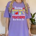 Teaching Assistant Because Teachers Need Heroes Too Cute Women's Comfort Colors T-Shirt Violet