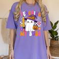 Teaching My Boos Ghost Teacher Cute Pencil Halloween Teacher Women's Comfort Colors T-Shirt Violet