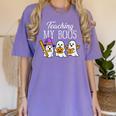 Teaching My Boos Ghost Teacher Halloween Spooky Educator Women's Comfort Colors T-Shirt Violet Teaching My Boos Ghost Teacher Halloween Spooky Educator Women's Comfort Colors T-Shirt Violet