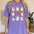 Teaching My Boos Teacher Cute Ghost Groovy Teacher Halloween Women's Comfort Colors T-Shirt Violet Teaching My Boos Teacher Cute Ghost Groovy Teacher Halloween Women's Comfort Colors T-Shirt Violet