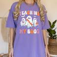 Teaching My Boos Teacher Cute Ghost Teacher Halloween Women's Comfort Colors T-Shirt Violet Teaching My Boos Teacher Cute Ghost Teacher Halloween Women's Comfort Colors T-Shirt Violet