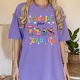 Teaching Future Leaders Otter Back To School Teacher Women's Comfort Colors T-Shirt Violet