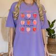 Teaching Is My Jam Teacher Team Crew Cute Strawberry Girls Women's Comfort Colors T-Shirt Violet