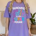 Teaching Music Is My Superpower Music Teacher For Men Women Kids Women's Comfort Colors T-Shirt Violet
