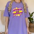 Teaching Is My Superpower Retro Comic Super Teacher Women's Comfort Colors T-Shirt Violet Teaching Is My Superpower Retro Comic Super Teacher Women's Comfort Colors T-Shirt Violet