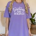 Teaching Tiny Disciples Christian Teacher Women's Comfort Colors T-Shirt Violet Teaching Tiny Disciples Christian Teacher Women's Comfort Colors T-Shirt Violet