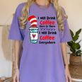 Teaching I Will Drink Coffee Here Or There Teacher Women's Comfort Colors T-Shirt Violet Teaching I Will Drink Coffee Here Or There Teacher Women's Comfort Colors T-Shirt Violet