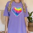 Teaching Is a Work Of Heart Tie Dye Hippie For Teacher For Men Women Girls Kids Women's Comfort Colors T-Shirt Violet