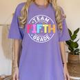 Team Fifth Grade Teacher Back To School 5th Grade Squad Kids Women's Comfort Colors T-Shirt Violet